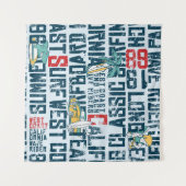 ウェーブライダー西海岸カリフォルニアサーフィンチームgrun タペストリー (正面(横))