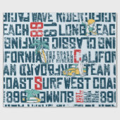 ウェーブライダー西海岸カリフォルニアサーフィンチームgrun ラッピングペーパー (フラット)