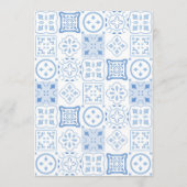 ウェーブラインの境界レモンウェディングシャワープレイスカード メニュー (裏面)