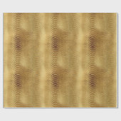 ウェーブラグジュアリー金ゴールドグリッターカーブ ラッピングペーパー (フラット)