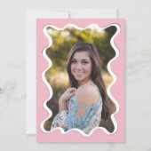 ウェーブリーレトロナース卒業写真の背面 招待状 (裏面)