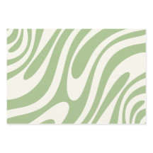 ウェーブループレトロ抽象芸術パターン（ライトセージ内）