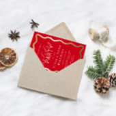 ウェーブレッドホリデーパーティー 箔招待状