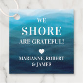 ウェーブ先生ありがとうラベル、スタッフの感謝 フェイバータグ (正面)