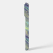 ウェーブ状のラベンダー模様 iPhoneケース (左側面)