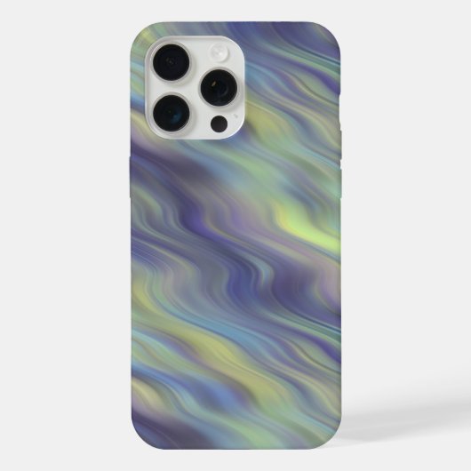ウェーブ状のラベンダー模様 iPhoneケース (裏面)