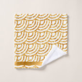 ウェーブ金ゴールドサングリッターボホコレクシ人気があるョン バスタオルセット (ウォッシュタオル)