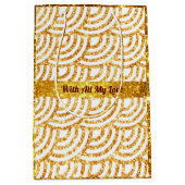 ウェーブ金ゴールドサングリッターボホコレクシ人気があるョン ミディアムペーパーバッグ (正面)