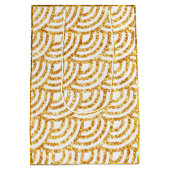 ウェーブ金ゴールドサングリッターボホコレクシ人気があるョン ミディアムペーパーバッグ (裏面)