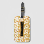 ウェーブ金ゴールドサングリッターボホコレクシ人気があるョン ラゲッジタグ (正面縦)