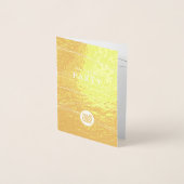 ウェーブ・ニューイヤーズ・イブ・企業のパーティの招待状 箔カード (正面)