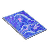 ウェーブ、マーメイド、アジアの少女、青とピンク ノートブック (右側)