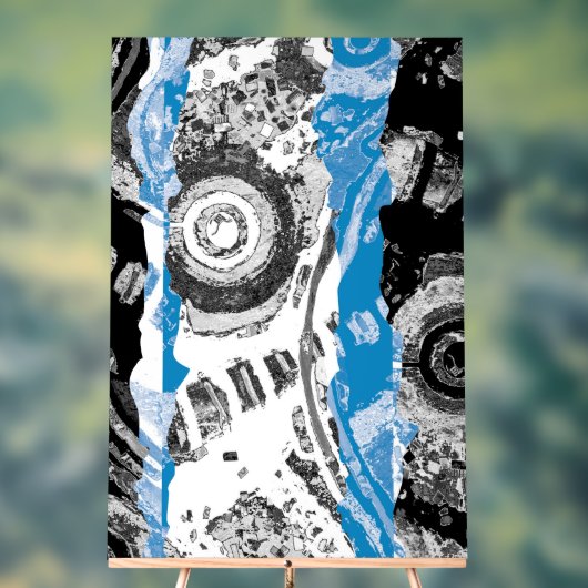 ウェーブ メカニズム - カスタム 24" x 36" アクリル サイン (ニュートラル)