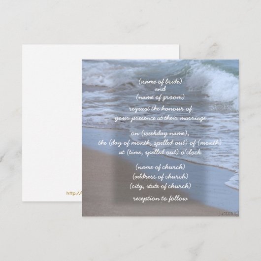 ウェーブ 招待 招待状 (正面/裏面)