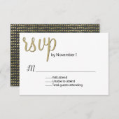 ウェーモダンディングRSVPカード 出欠カード (正面/裏面)