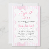 ウェーモダンブシップ&シーベビーガールシャワー招待状 シーズンカード (正面)