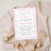 ウェーモダンブシップ&シーベビーガールシャワー招待状 シーズンカード