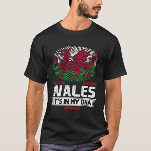 ウェールズそれは私のDnaウェールズ州旗にある Tシャツ (正面)