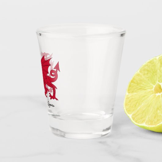 ウェールズとウェールズの紋章、国旗/Cymruパーティー ショットグラス (右)