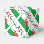 ウェールズとウェールズ国旗のハート型タイル模様オーダーメイド フェイバーボックス (裏面サイド)