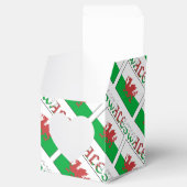 ウェールズとウェールズ国旗のハート型タイル模様オーダーメイド フェイバーボックス (オープン)