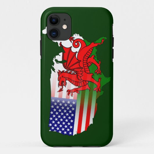 ウェールズのアメリカ国旗の地図iPhone 5ケース Case-Mate iPhoneケース (裏面)