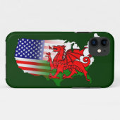 ウェールズのアメリカ国旗の地図iPhone 5ケース Case-Mate iPhoneケース (裏面(横))