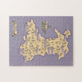 ウェールズのイラスト旅行地図 ジグソーパズル (横)