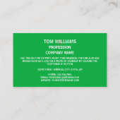 ウェールズのウェルシュドラゴンシンボルデザイン 名刺 (裏面)