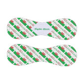 ウェールズのエンジェルクリスマス国旗のタイル張り緑のパーソナライズ 野球ボール (パネル)