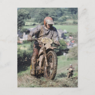ウェールズのオフロードバイクライダー ポストカード