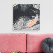 ウェールズのオレンジ色のプール キャンバスプリント (インサイチュ (リビング))