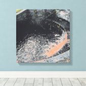 ウェールズのオレンジ色のプール キャンバスプリント (インサイチュ (ウッドフロア))