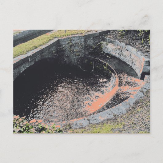 ウェールズのオレンジ色のプール ポストカード (正面)