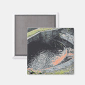 ウェールズのオレンジ色のプール マグネット (正面/裏面)