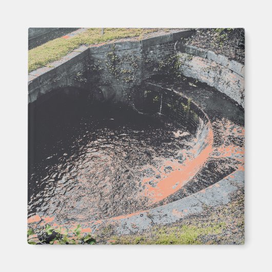 ウェールズのオレンジ色のプール マグネット (正面)