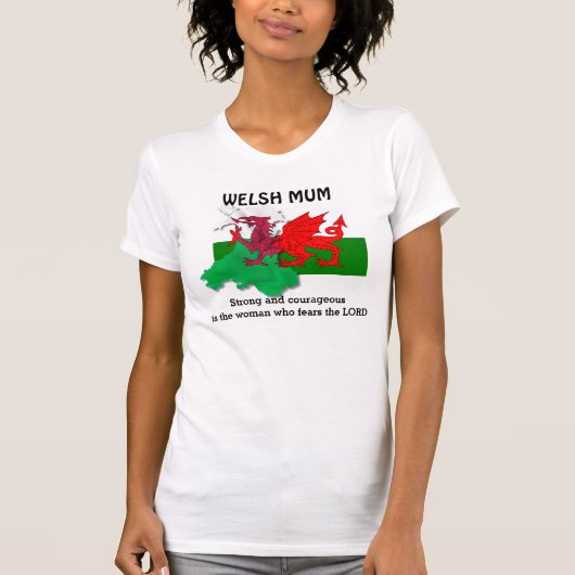 ウェールズのカスタマイズ可能なウェールズ国旗 Tシャツ (正面)