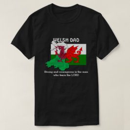 ウェールズのカスタマイズ可能なWELSHパパ国旗 Tシャツ