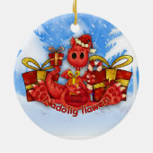 ウェールズのクリスマスのオーナメント-ウェールズのドラゴン セラミックオーナメント (裏面)