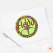 ウェールズのケルトの平和サインのステッカー ラウンドシール (封筒)