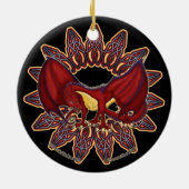 ウェールズのケルト族のドラゴンは1つを飾ります セラミックオーナメント (裏面)