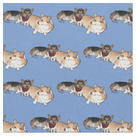 ウェールズのコーギー ファブリック