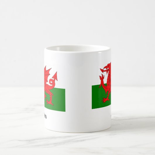 ウェールズのコーヒー・マグの旗 コーヒーマグカップ (中央)