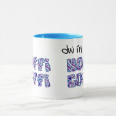 ウェールズのコーヒー・マグ: Hoffi Coffiの紫色パターン マグカップ (中央)