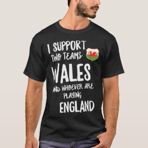 ウェールズのサポおもしろいーター、ウェールズ・ラグビー・サッカーチ Tシャツ
