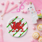 ウェールズのストライプな旗 ペーパープレート (パーティー)