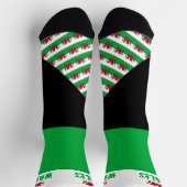 ウェールズのソックス、ウェールズ国旗の色、Cymru /スポーツ ソックス (上部)