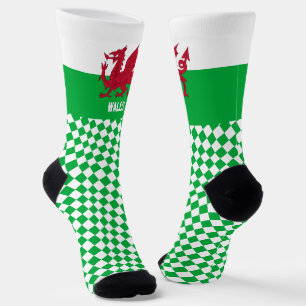 ウェールズのソックス、ウェールズ国旗、Cymruファッション/スポーツ ソックス