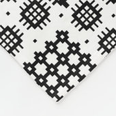 ウェールズのタペストリーパターン白黒のフリースブランケット フリースブランケット (角)