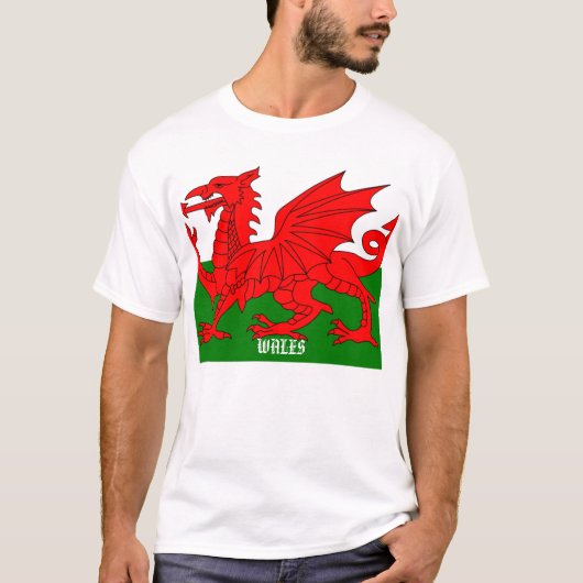 ウェールズのティーの旗 Tシャツ (正面)